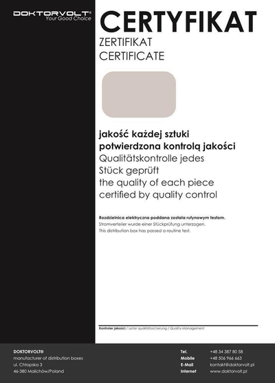 Pllakë shpërndarëse Doktorvolt JUN, 1x32A, 1x16A 4x230V, gri