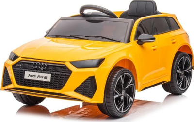 Makina elektrike për kalamaj Lean Cars Audi RS6 BRD-2118, bateri 12V, dy motorë, e verdhë