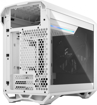 Kasë Fractal Design Torrent Nano, e bardhë TG Clear Tint, Micro Tower