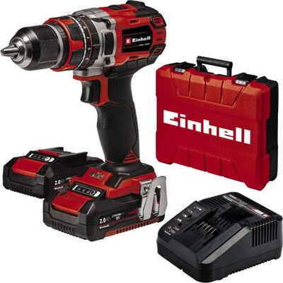 Trapan kaçavidë pa kabllo Einhell TE-CD 18/50 Li-i BL, 18V, 2x bateri 2Ah, i kuq