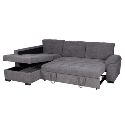 Divan-shtrat këndor i majtë Jade 252x159x84cm (HM3144.02L), gri