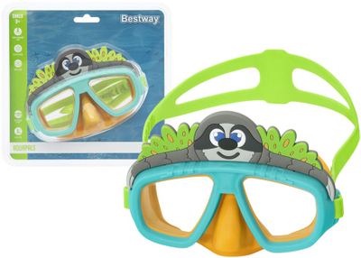 Syze noti Bestway Swimming Goggles Sloth 22064, lentet polikarbonat, UV, shumëngjyrëshe