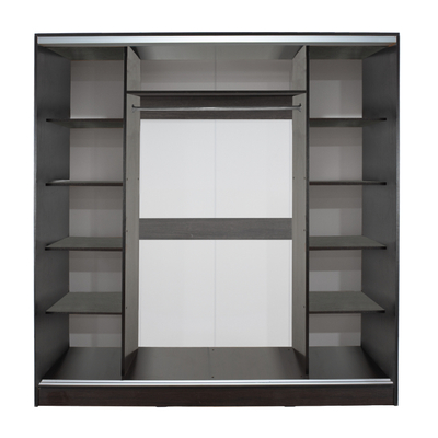 Dollap rrëshqitës Adler HM2435.02, melaminë, me pasqyrë, wenge i errët 200x60x210cm