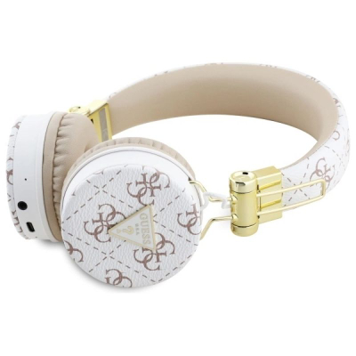 Kufje on ear Guess GUBH70E4PTMH, Bluetooth, ENC, të bardha me bezhë