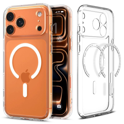 Kllëf telefoni Spigen Ultra Hybrid MagSafe për iPhone 17 Pro Max, mbron, transparent