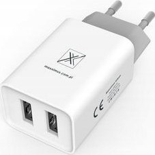 Karikues prizë Maxximus Urban, 2.1A, 2x USB me kabllo Type C, i bardhë