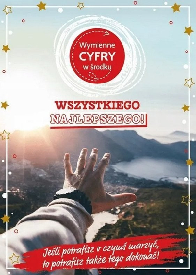 Kartolinë urimi për ditëlindje, me numra që i ndërron, format B6, me ngjyra të shumta