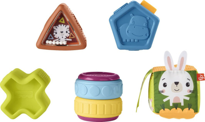 Lodra edukative Fisher-Price Fun Shapes, set 5 copë, shumëngjyrëshe