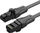 Kabllo interneti Vention Flat CAT6 UTP, 1.5m, e zezë