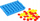 Loje tavoline Line Up 4 GR0374, strategjike per 2 lojtare, version i vogel, blu