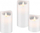 Set qirinj LED Plastic Real Wax, set 3 copë, plastikë dhe dyll i vërtetë, të bardhë