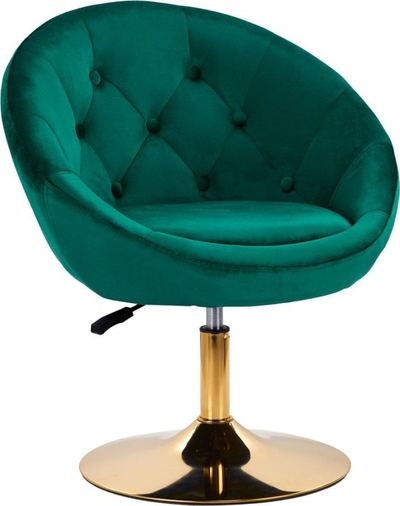 Karrige rrotulluese 4Rico Swivel Armchair, kadife, me lift gazi, jeshile