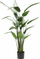 Bimë plastike Emer Heliconia, 125cm, me vazo, jeshile me të zezë