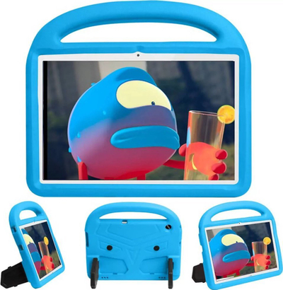 Këllëf tablet FunColor për Huawei MediaPad T5 10, EVA, me dorezë, blu