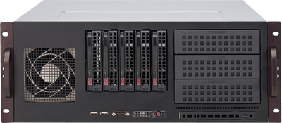 Kornizë serveri Supermicro CSE-842TQC-903B, rack 4U, slote 3.5", e zezë