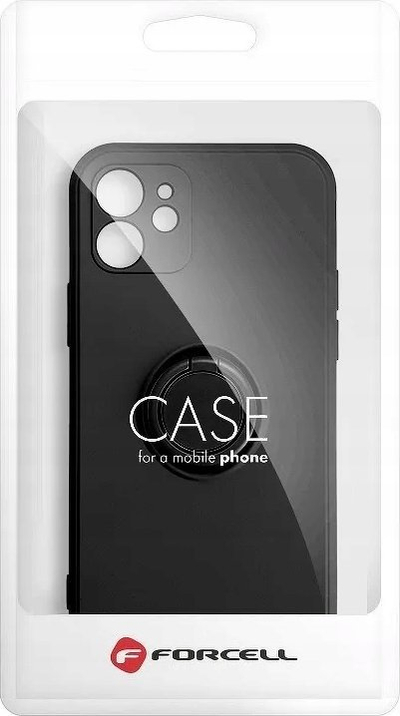 Maskë silikoni Vennus Ring për Xiaomi Redmi Note 11 11S, me unazë mbajtëse, me pllakë magnetike, e zezë