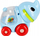 Lodër me rrota BAM BAM Elephant Rattle 515229, për beba, shumëngjyrëshe