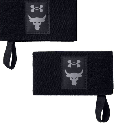 Fashë dore Under Armour Project Rock Wrist Wraps, për palestër, e zezë