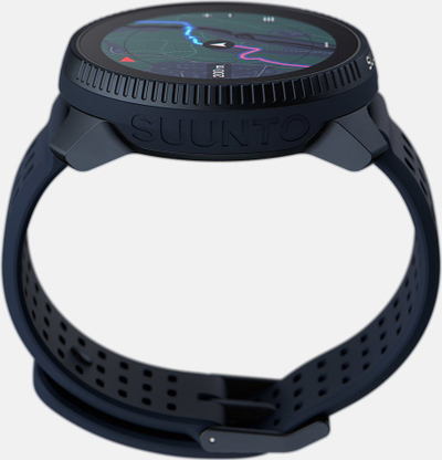 Ora e zgjuar Suunto Race SS050930000, ekran AMOLED, multisport, blu e errët