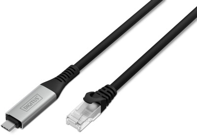 Kabllo rrjeti Digitus USB-C në RJ45, 1 Gbit/s, 5 m, e zezë