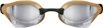 Syze noti Arena Cobra Core Swipe Mirror, lente të pasqyruara, anti mjegull, argjend ari