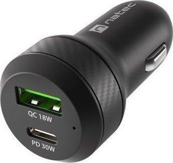 Karikues veture Natec Coney NUC-1980, 1x USB A, 1x USB C, i zi