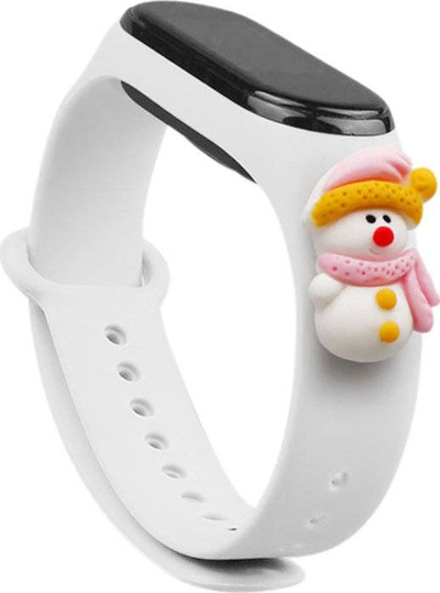 Rrip ore Smartwatch Hurtel Xmas, plastik, për Xiaomi Mi Band 6 5, i bardhë
