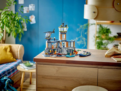 Lodra konstruktore LEGO City Police Prison Island 60419, set ndërtimi, mbi 7 vjeç, shumëngjyrëshe