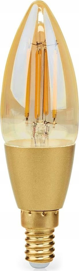 Llambë smart Nedis WIFILRF10C37, LED filament E14, 4.9W 470 lm, e artë