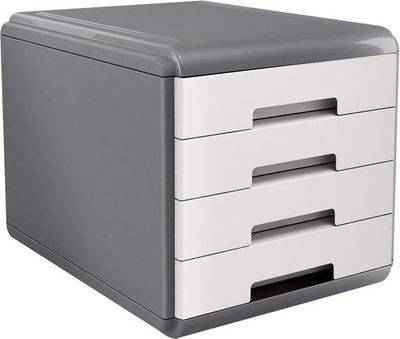 Organizues tavoline Arda MyDesk 18P4PB, 4 sirtarë, plastike, gri e bardhë