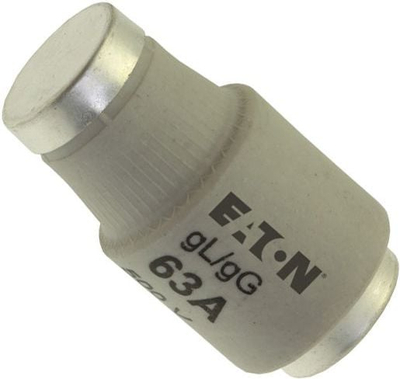 Siguresë Eaton DIII 63D33, 63A, 500V gL gG, e bardhë