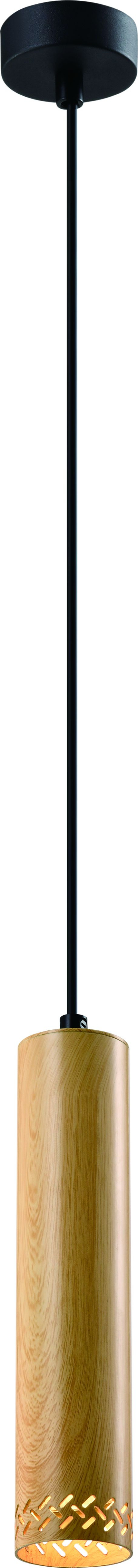 Llampë varëse Candellux Tubo 31-78582, 1xGU10, 25W, dru natyral dhe e zezë