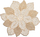 Stolë tavoline Zeller Golden Flower, dekor, ngjyrë e artë