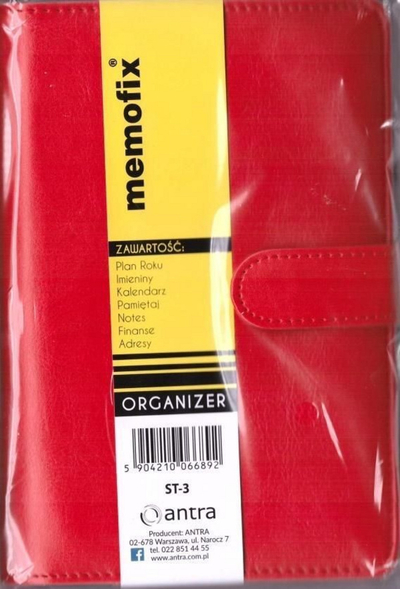 Fletore organizuese Antra Memofix ST-3, e kuqe