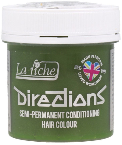 Ngjyrë flokësh La Riche Directions Fluorescent Green, gjysmë e përhershme, 100ml, jeshile fluoreshente