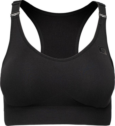 Bra sportive IQ Carmen II Wmns, mbështetje e mesme, najlon elastan, e zezë
