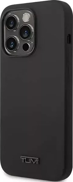 Kapak telefoni Tumi Liquid Silicone, për iPhone 14 Pro, silikon dhe TPU, i zi