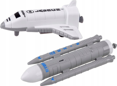 Lodër set raketë kozmike Aerospace, launcher me sustë, për kalamaj 3+, gri e bardhë