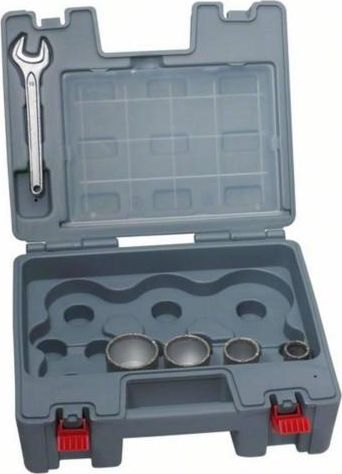 Set korona shpimi Bosch 2608587137 Diamond Dry, 4 copë, për pllaka qeramike, gri