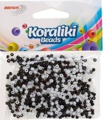 Rruaza akrilike Brewis, 35 mm, të bardha dhe të zeza