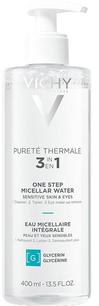 Ujë micelar Vichy Purete Thermale Mineral për lëkurë të ndjeshme, 400 ml