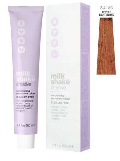 Bojë flokësh Milk Shake Creative 8.4 8C, 100 ml, bjonde e hapur bakri