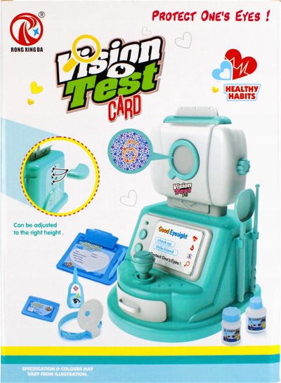 Set lodër mjekësore okulisti Mega Creative 483103, me drita edhe zë, plastikë, bezh edhe blu