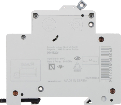 Ndërprerës automatik Eaton HN-B20/1, 1-polësh, 20A, lloj B