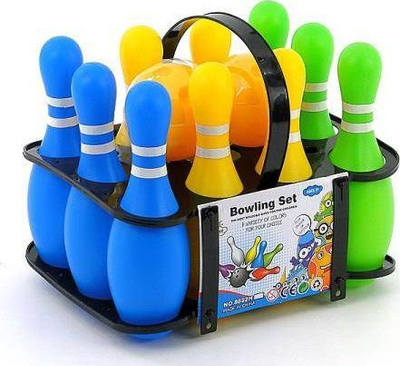 Set Bowling Adar 404045, 10 kegla, 2 topa, shumëngjyrësh