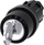 Çelës me bravë Siemens Sirius ACT Ronis 22mm 3 pozicione, IP69K, i zi