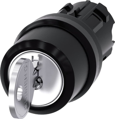 Çelës me bravë Siemens Sirius ACT Ronis 22mm 3 pozicione, IP69K, i zi