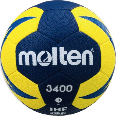 Top hendbolli Molten 3400 H3X3400 NB, madhësia 3, lëkurë sintetike, blu e verdhë