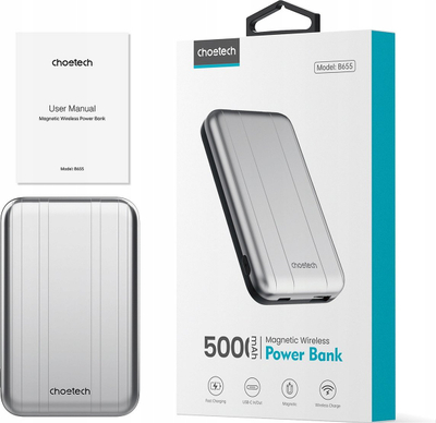 Powerbank Choetech B655, 5000mAh, MagSafe, argjendtë
