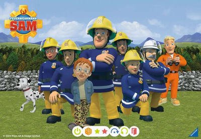 Puzzle interaktiv Ravensburger Tiptoi Fireman Sam, 2x24 pjesë, për fëmijë 4+, shumëngjyrësh